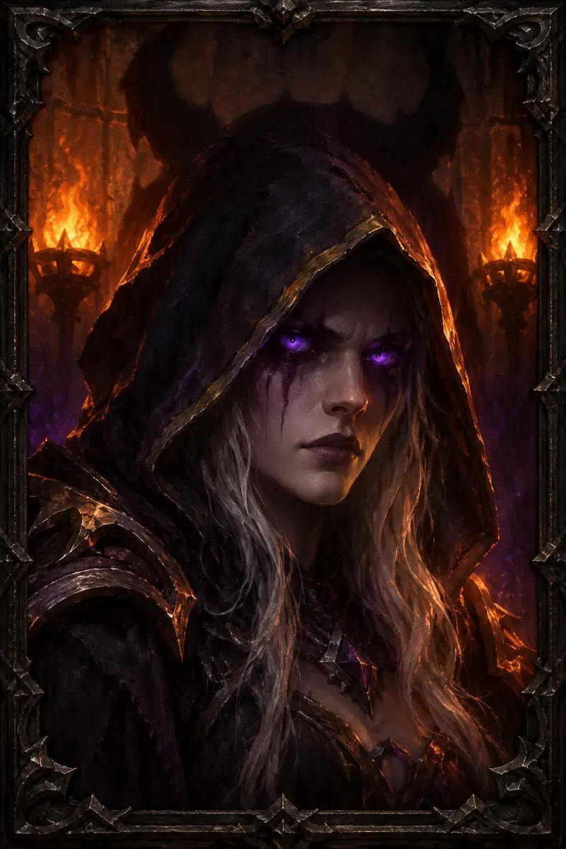 Warlock original character illustration